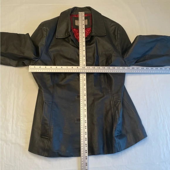 🧥Women’s Black Croft and Barrow Leather Jacket -  Size Large 🖤 - Picture 11 of 13